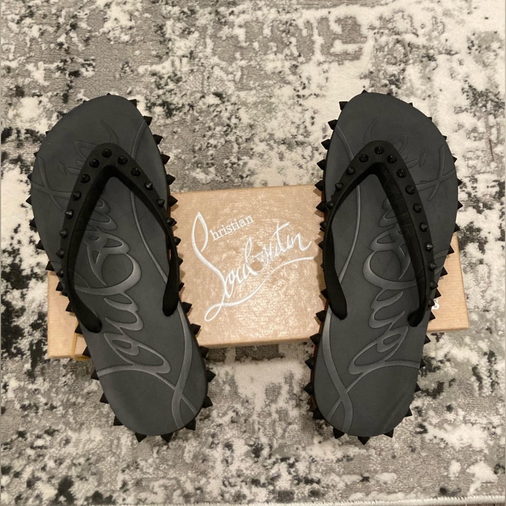 Christian Louboutin Loubi Stud Platform Donna Flip-Flops